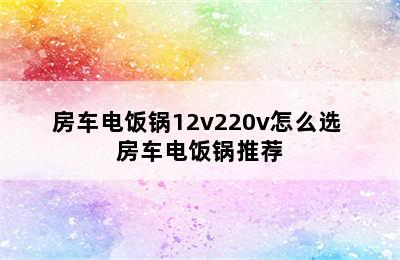 房车电饭锅12v220v怎么选 房车电饭锅推荐